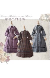 Surface Spell Poems Hidden In The Pleats Victorian Open Front One Piece(Limited Pre-Order/3 Colours/Full Payment Without Shipping)